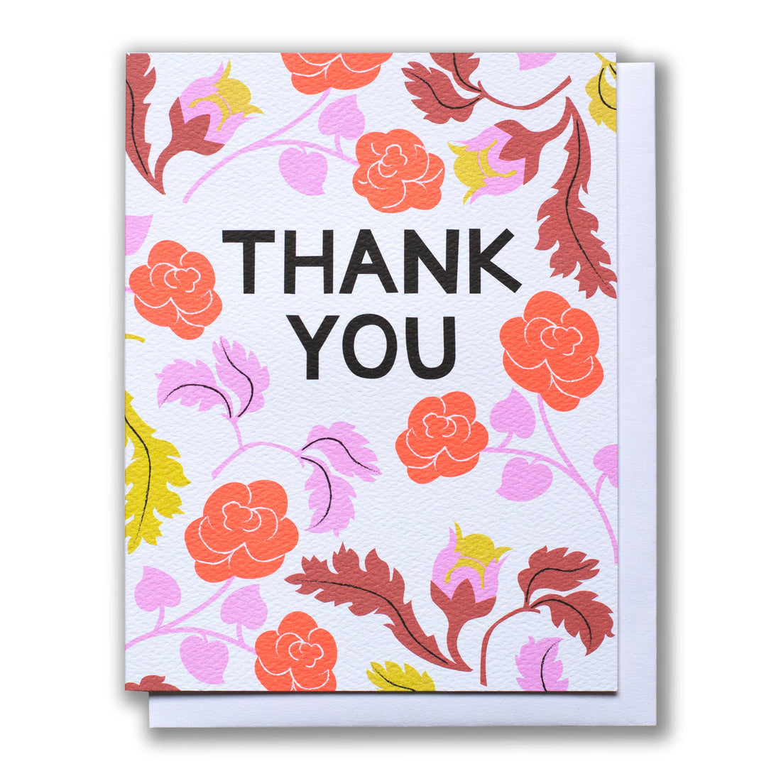 Neon Cabbage Roses Thank You