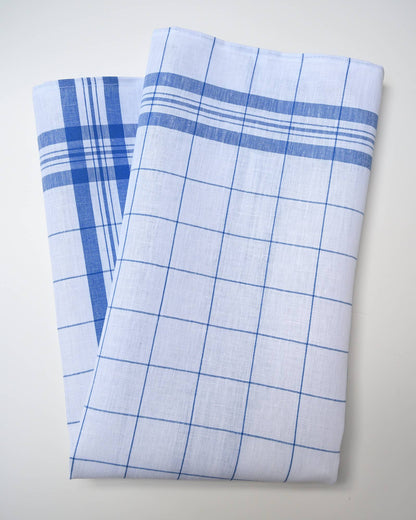 Linen Glass Towel: Blue