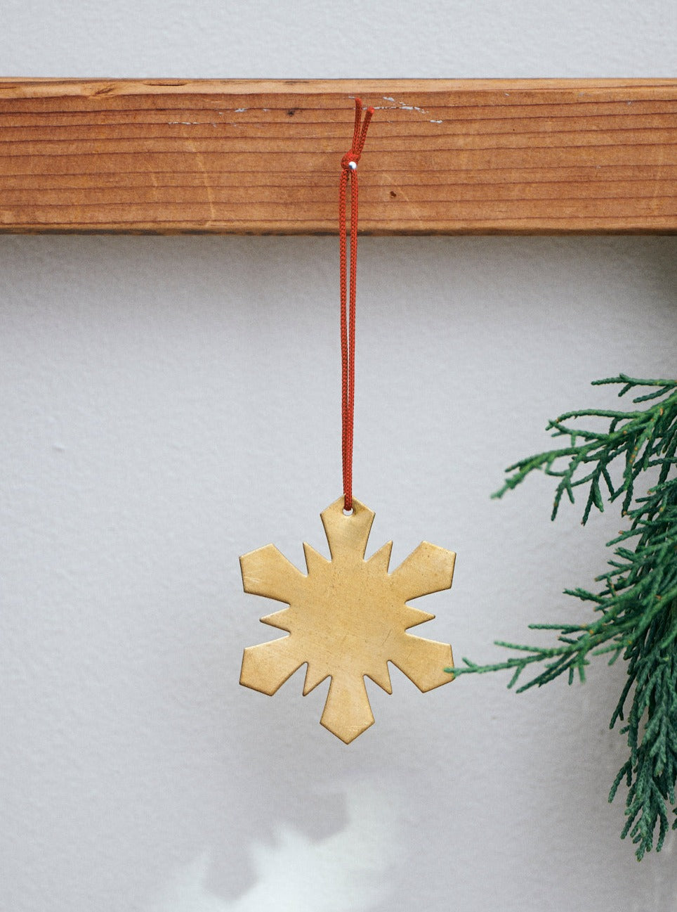 Brass Snowflake Ornament - E