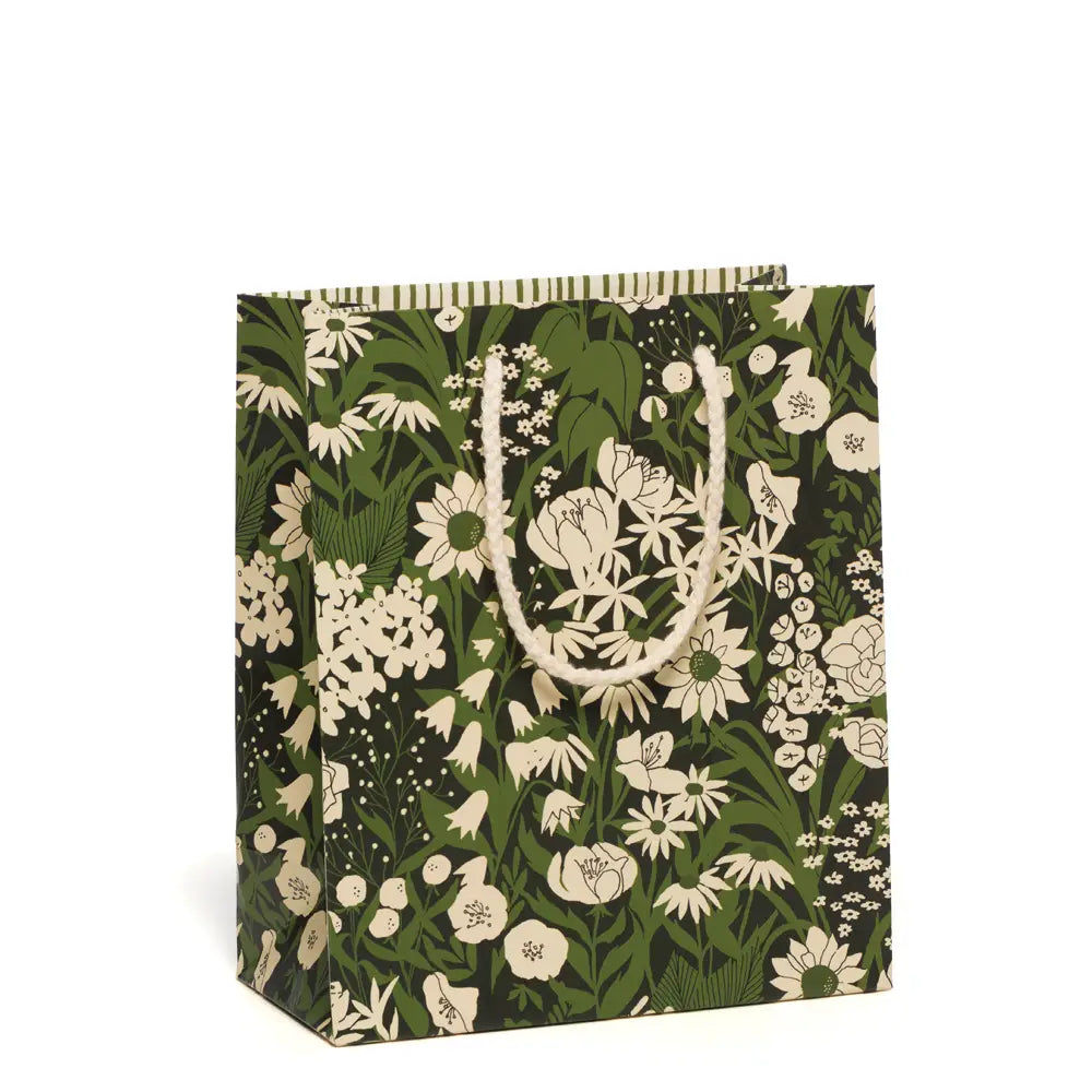 Olive Wild Floral Gift Bag