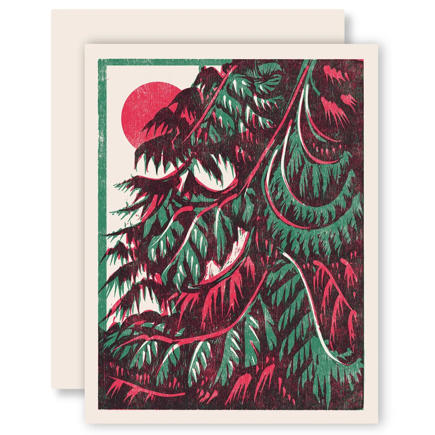 Red Cedar Sunrise Holiday Card