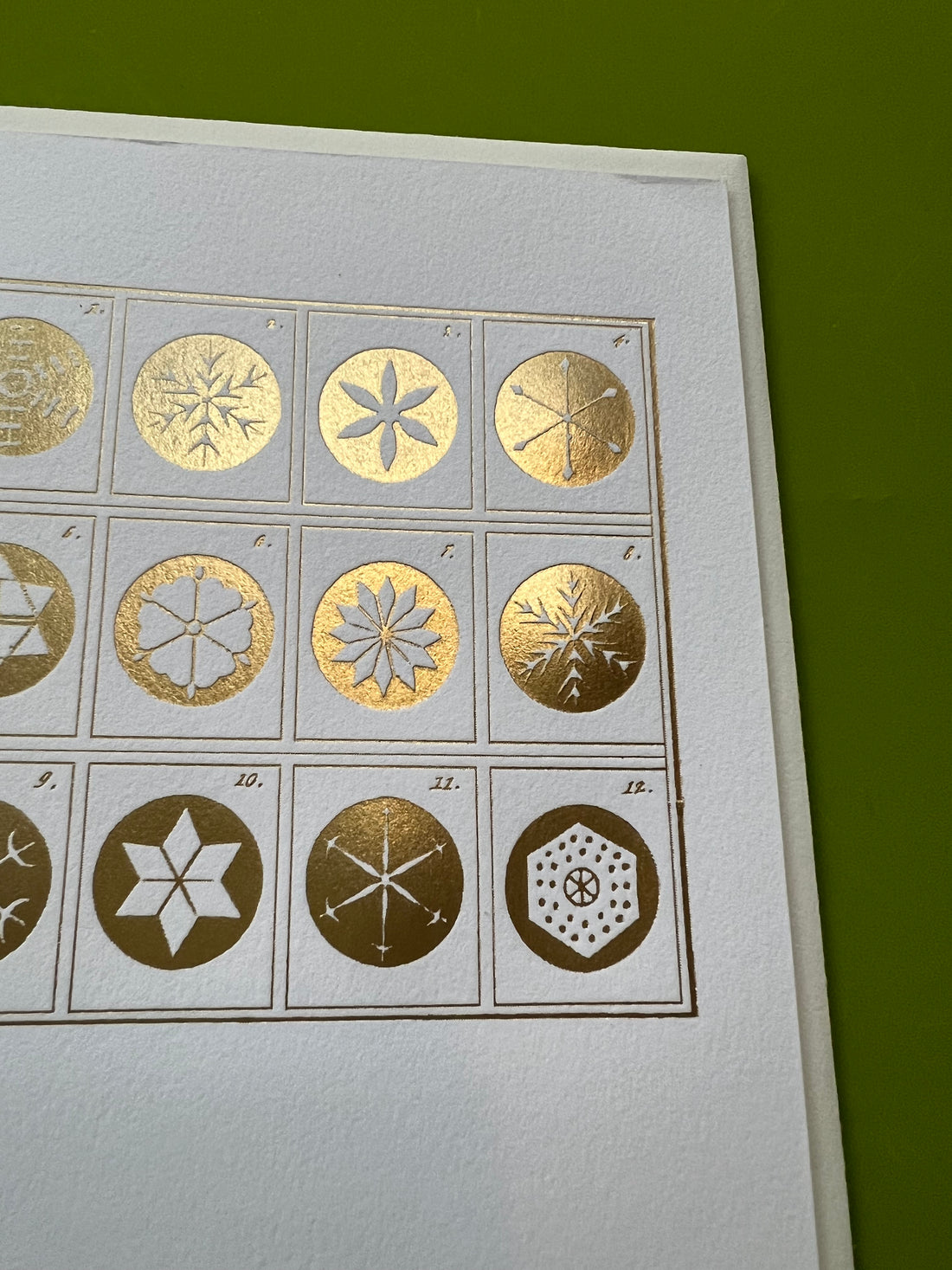 Snowflakes Card Gold Foil