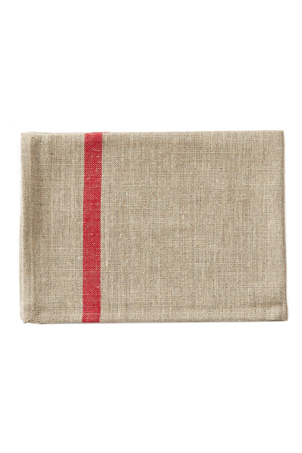 Thick Linen Kitchen Cloth - Red Stripe