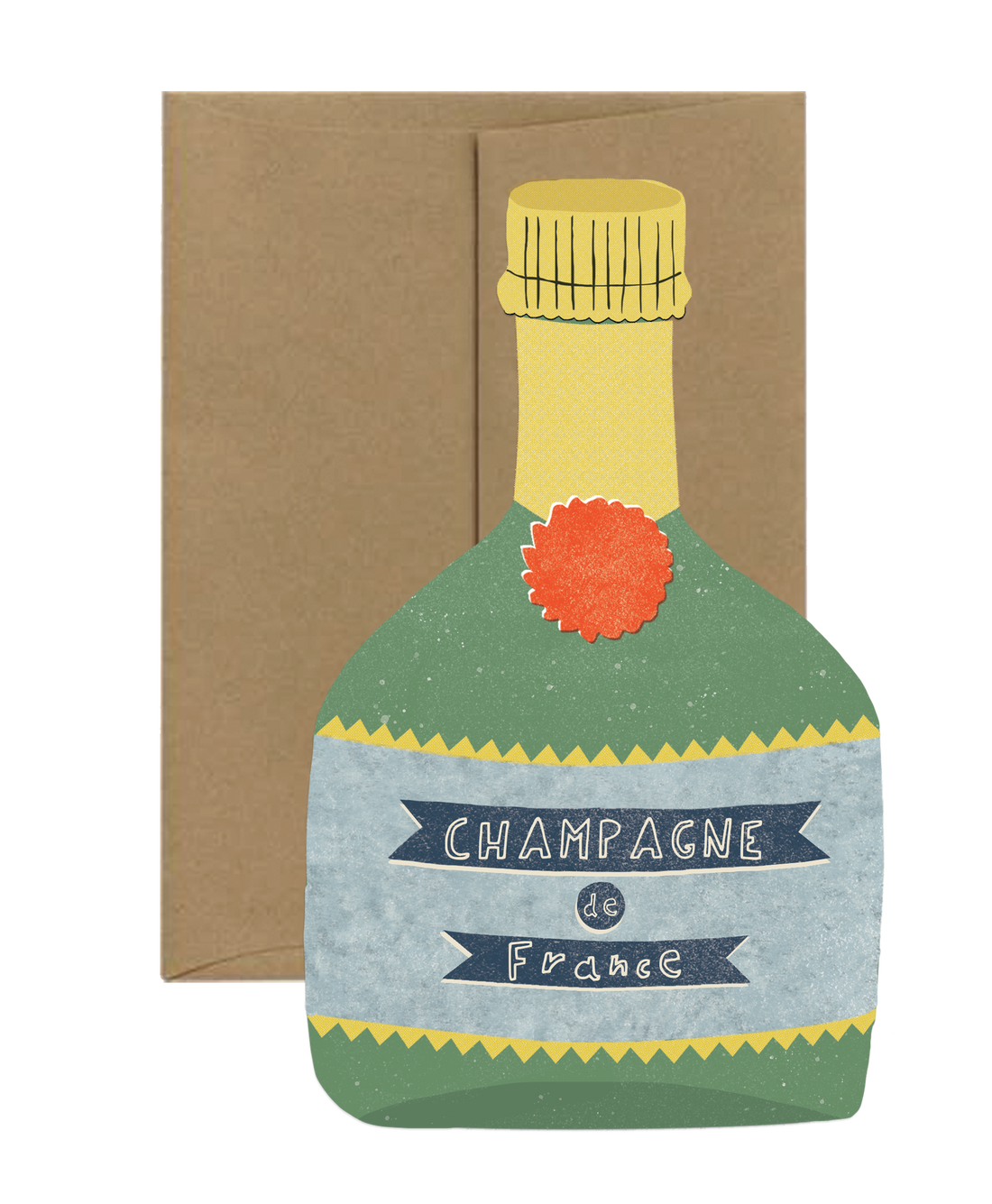 Champagne Bottle Card