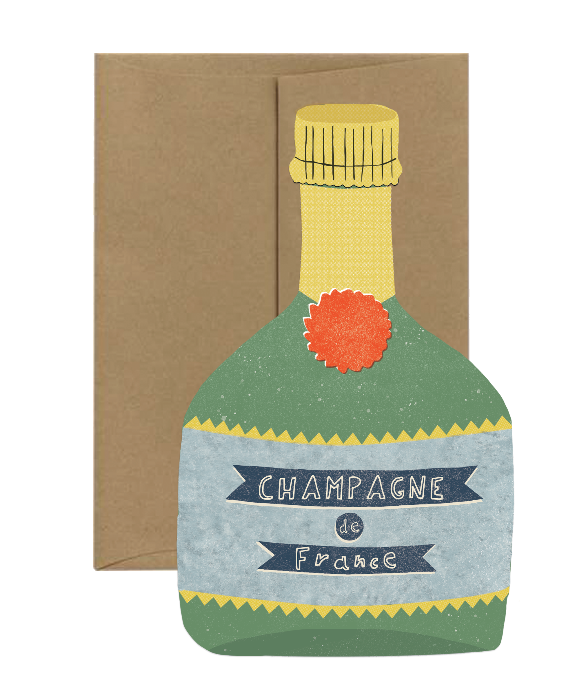 Champagne Bottle Card