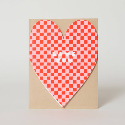 Checker Heart Card