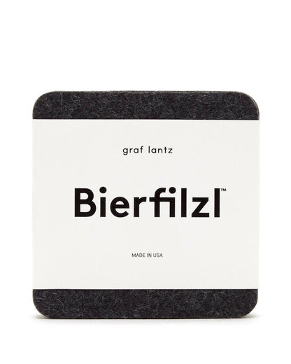 Square Felt Coaster Set Charcoal