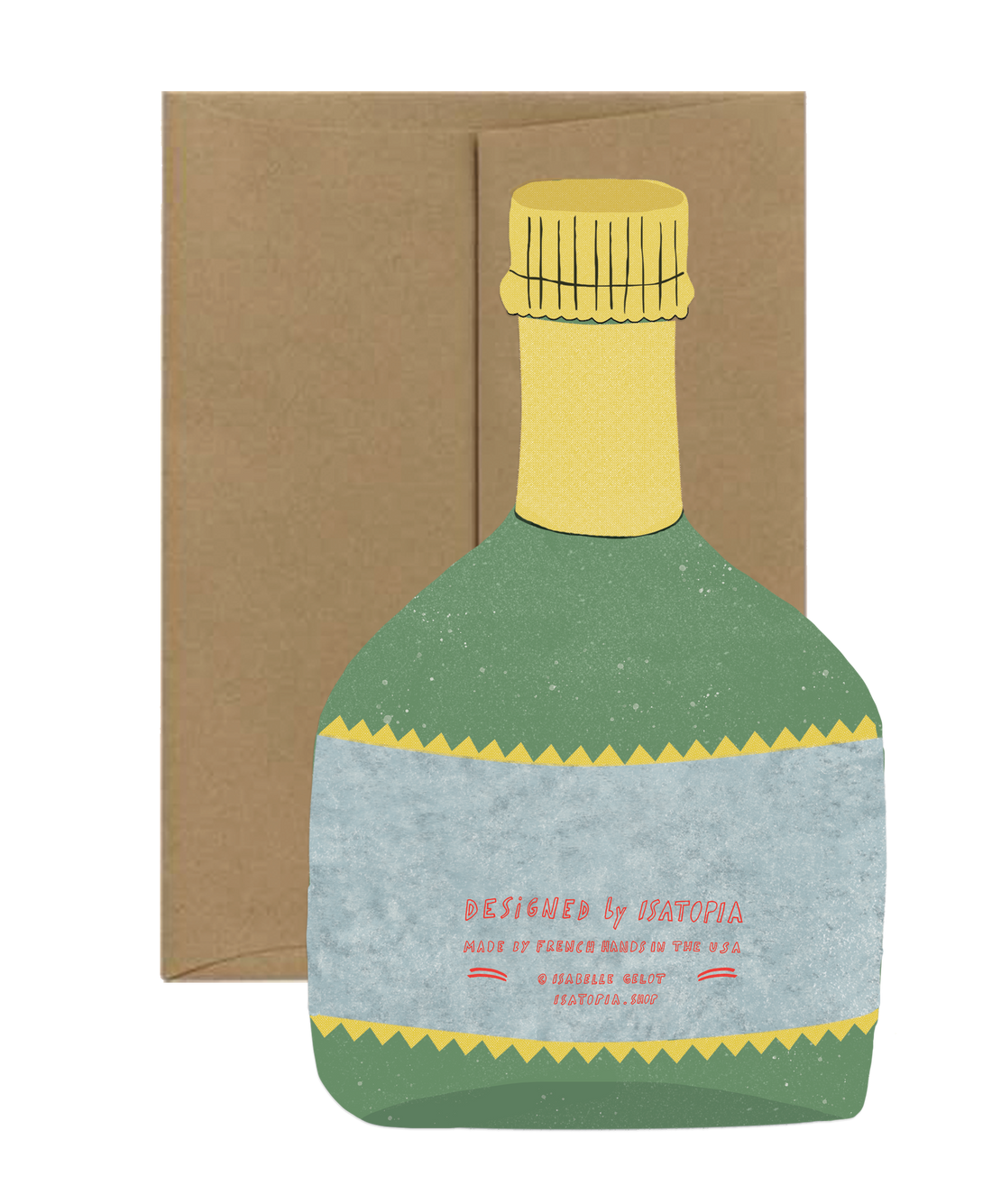 Champagne Bottle Card