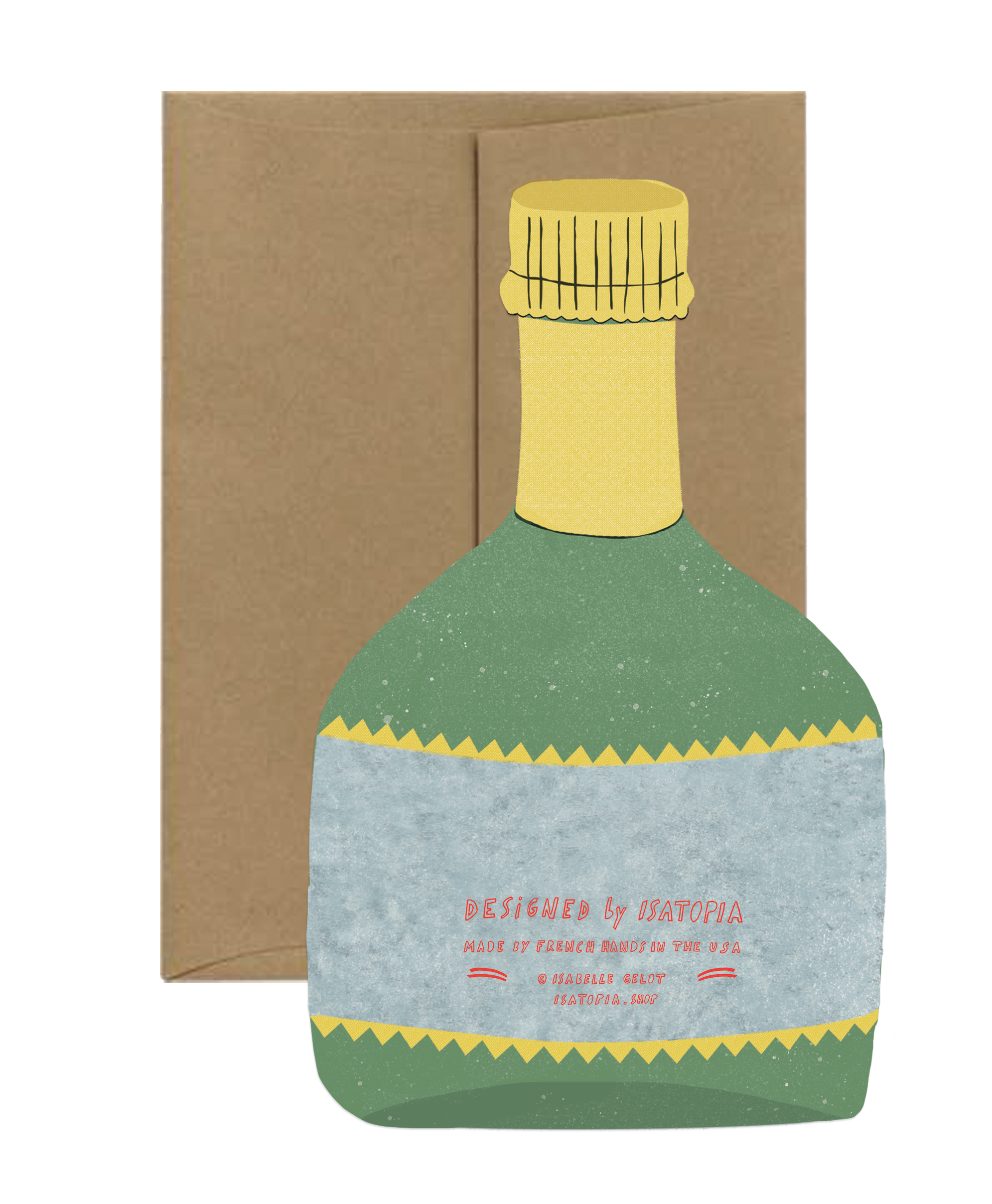 Champagne Bottle Card