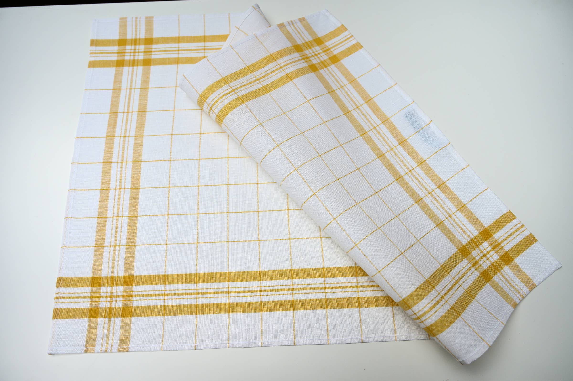 Linen Glass Towel: Yellow