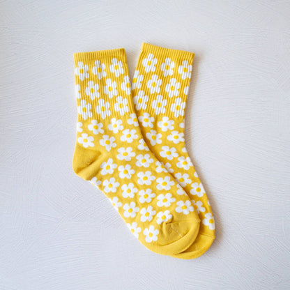 Mustard Daisies Socks