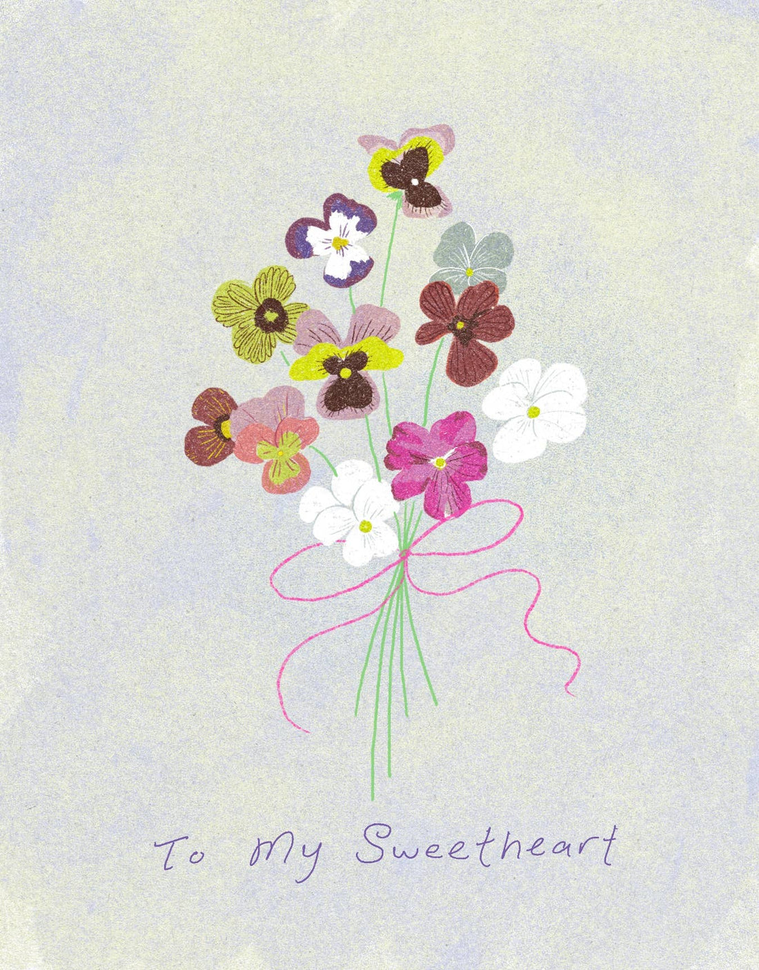 Sweetheart Pansies Card
