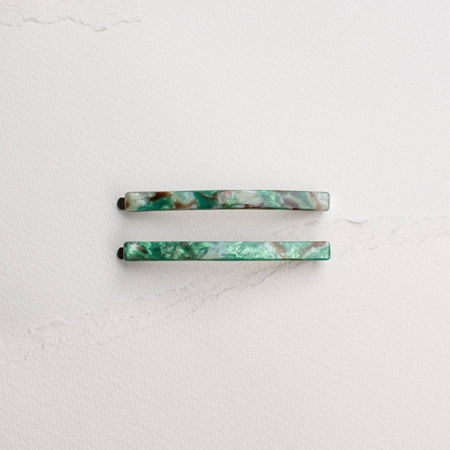 Simple Bobby Pin Set - Green Rust