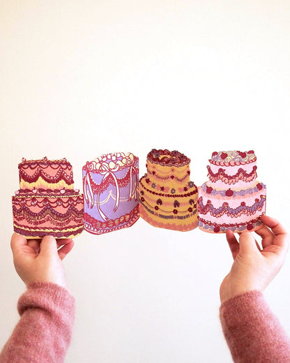 Cake Accordian Card
