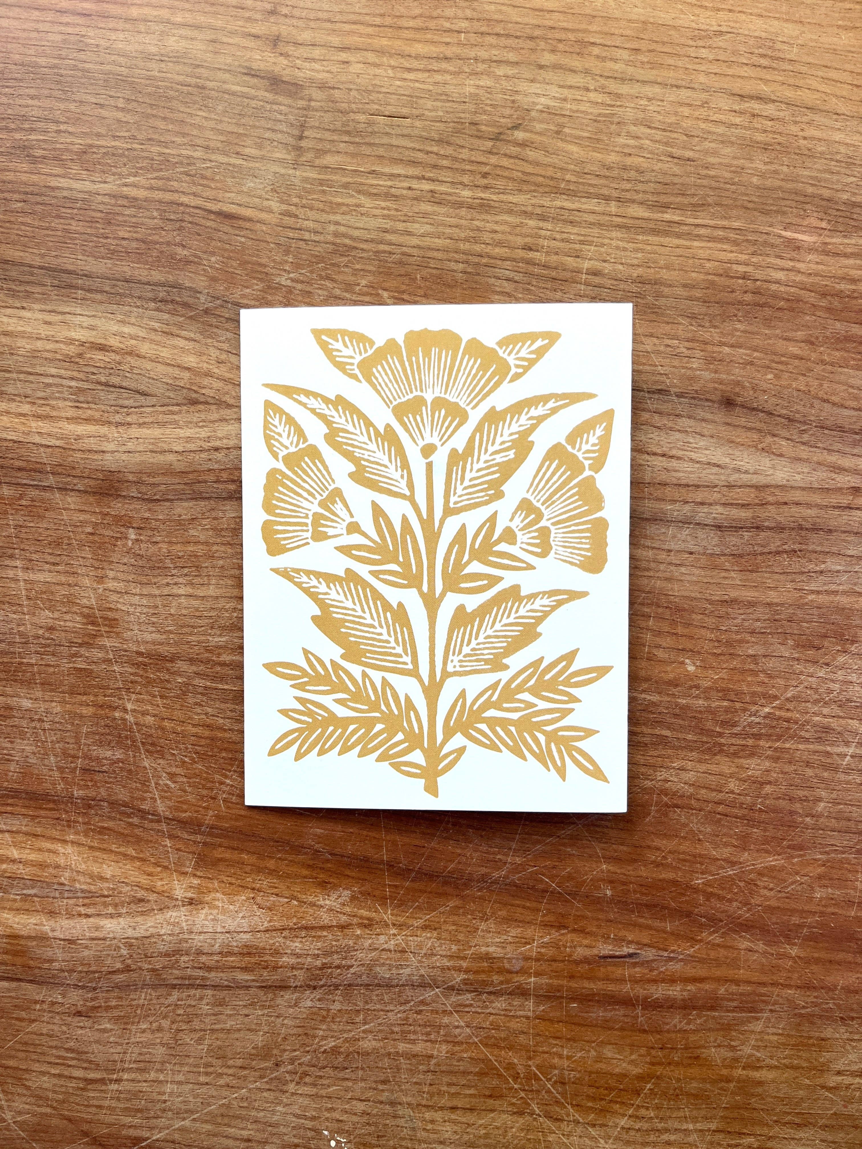 Marigold Floral Card
