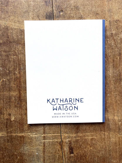 Blue Floral Birthday Card