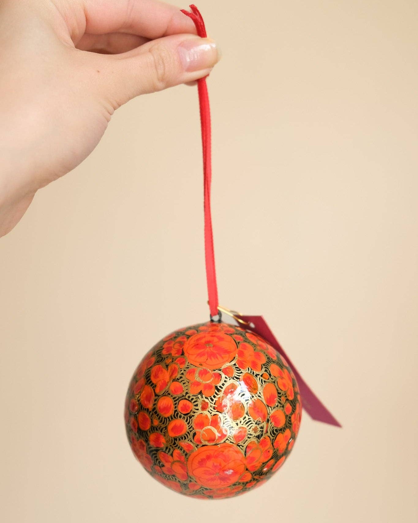Red and Gold Bauble Ornament