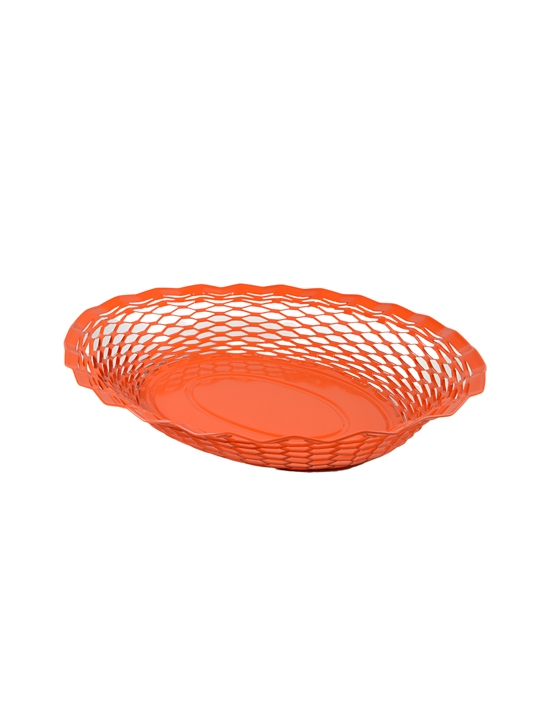 Metal Food Basket: Shiny Orange