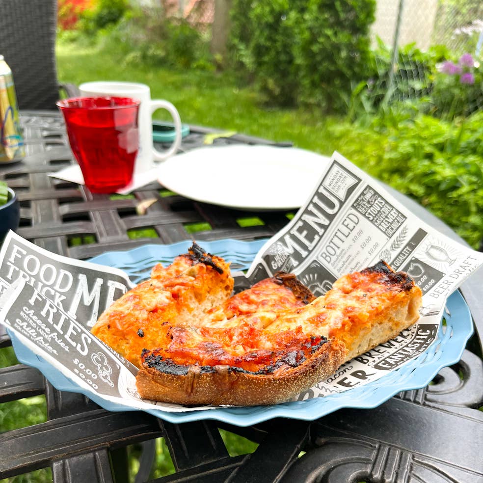 Large Metal Food Basket: Blush