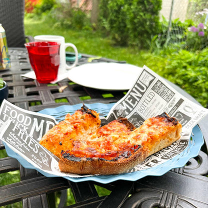 Large Metal Food Basket: Blush