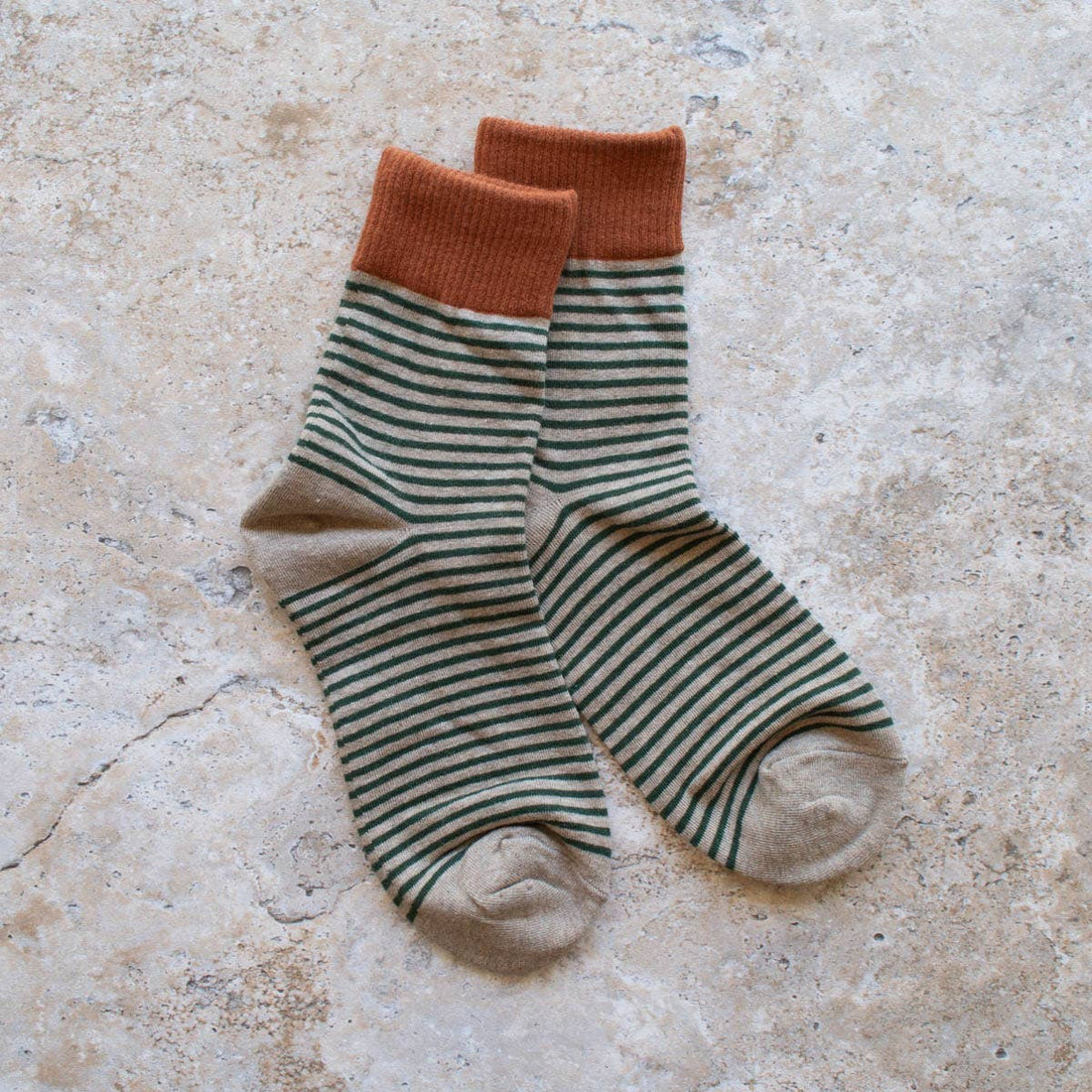 Stripe Socks: Rust