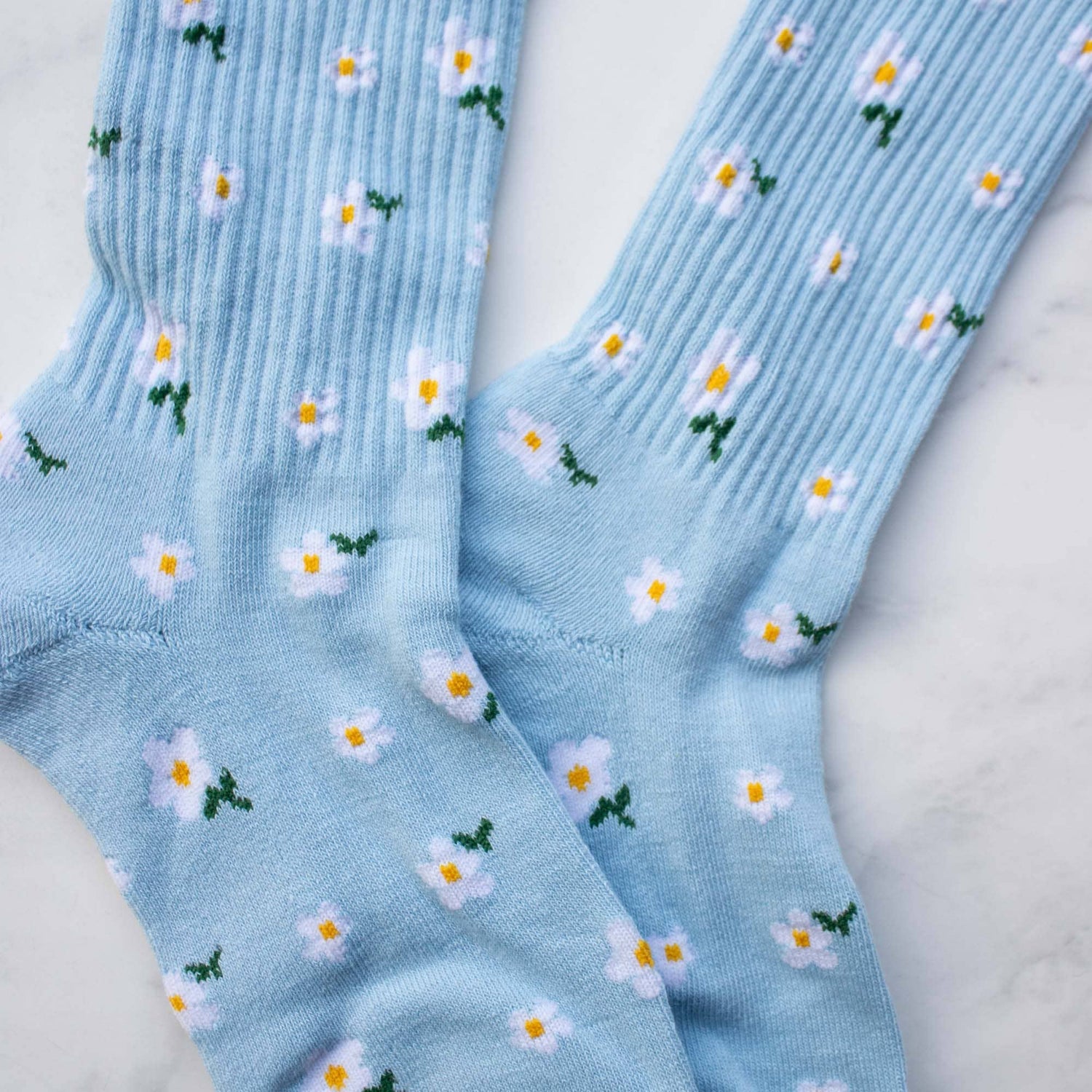 Blue Little Flower Socks