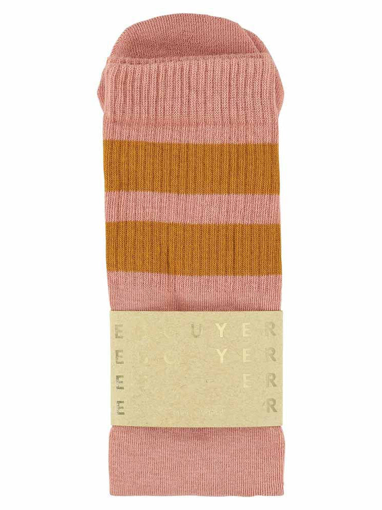 Stripe Tube Socks - Pink &amp; Pumpkin