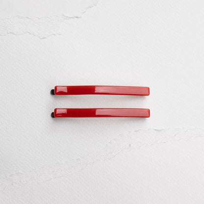 Simple Bobby Pin Set: Red