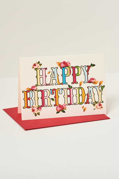 Happy Birthday Roses Enclosure Card