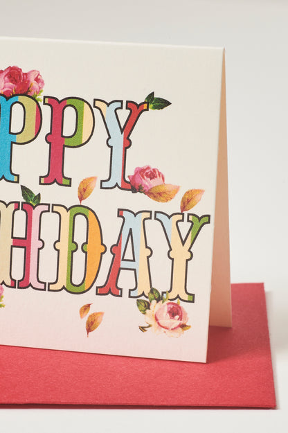 Happy Birthday Roses Enclosure Card