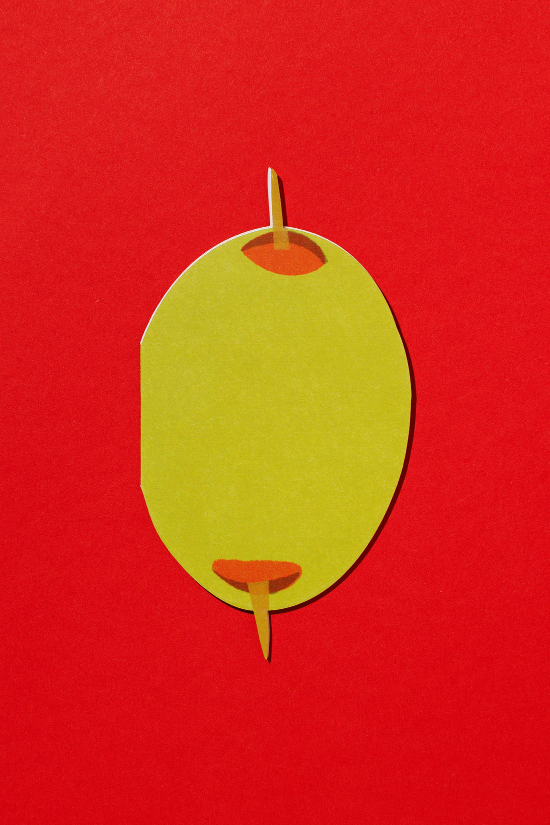 Olive Die Cut Greeting Card
