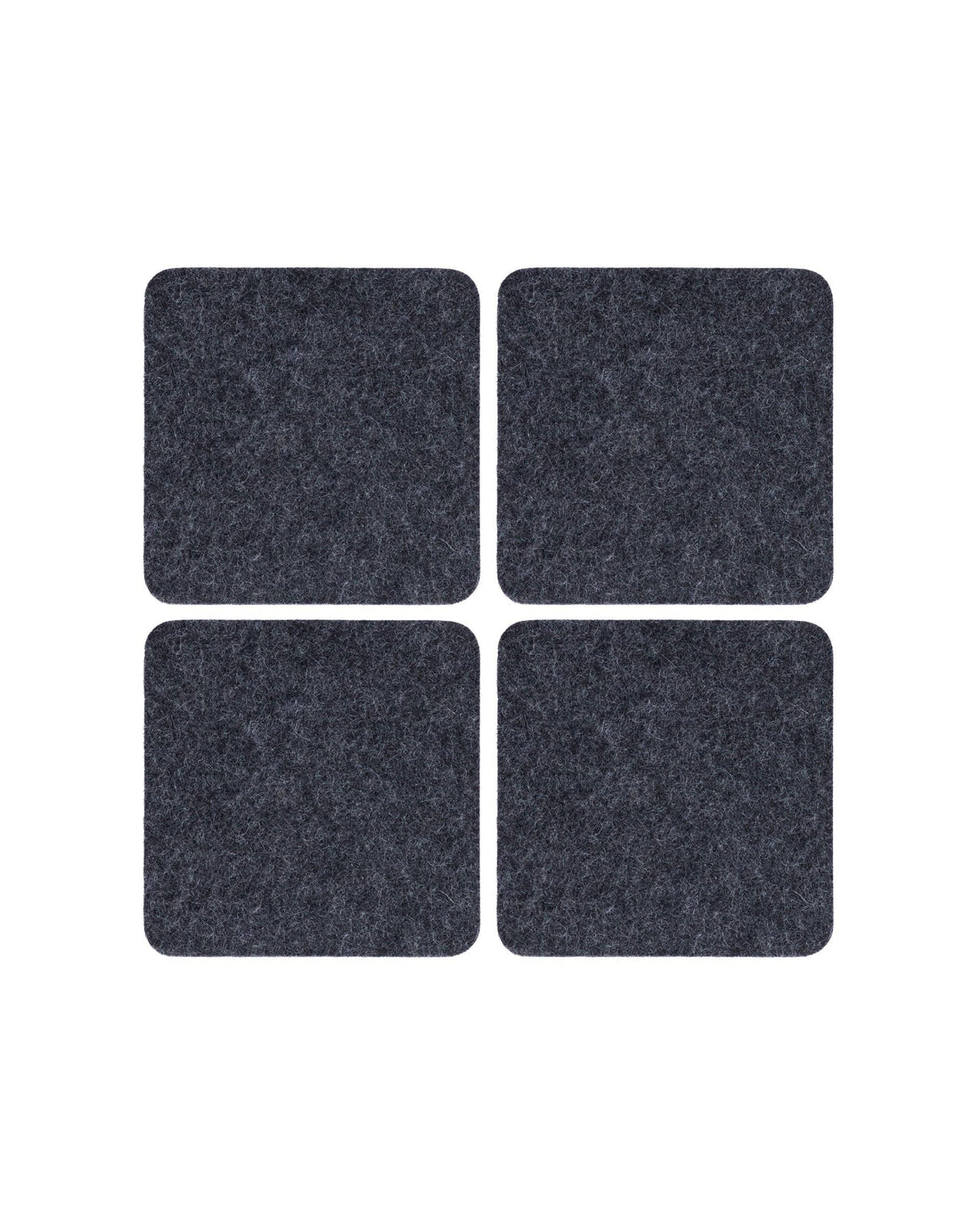 Square Felt Coaster Set Charcoal