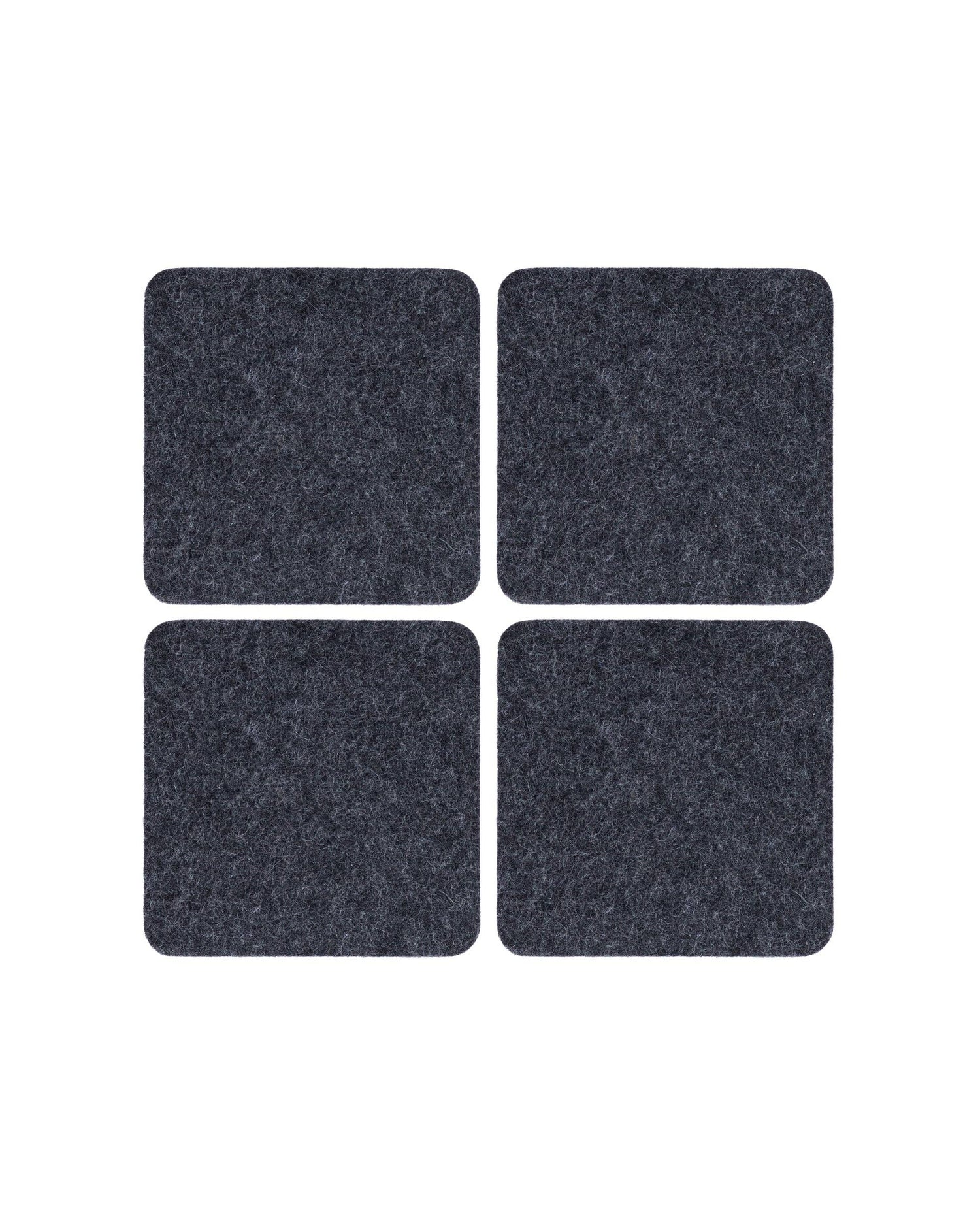 Square Felt Coaster Set Charcoal