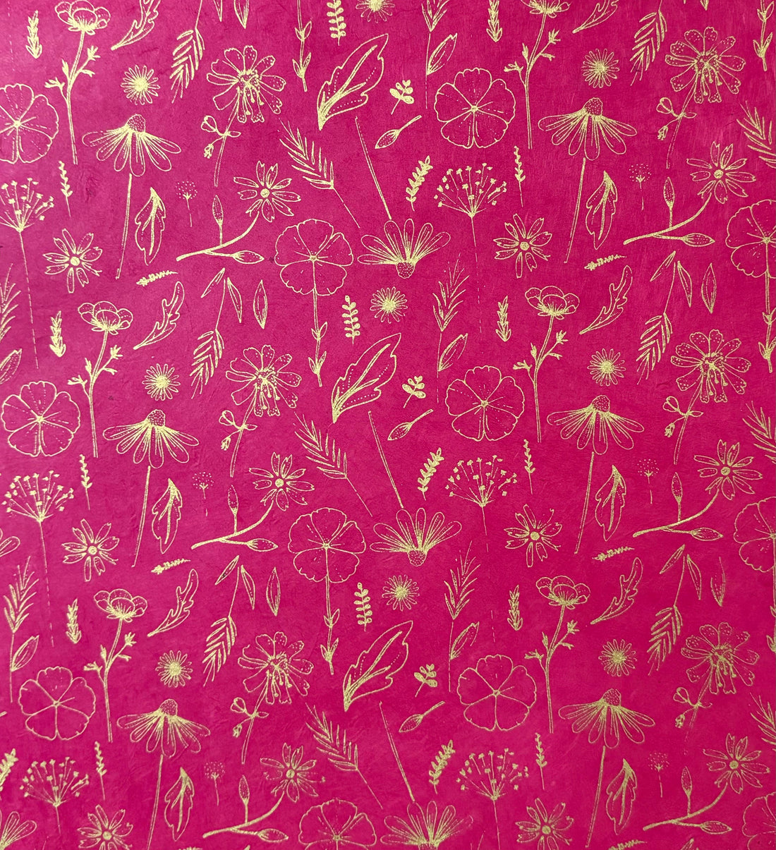 Handmade Paper Magenta Floral