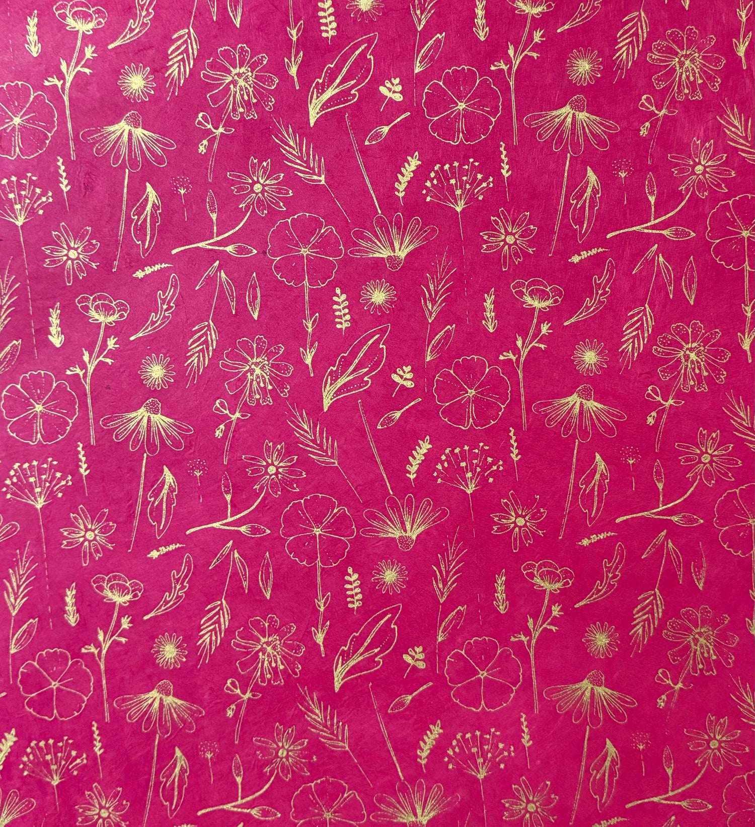 Handmade Paper Magenta Floral