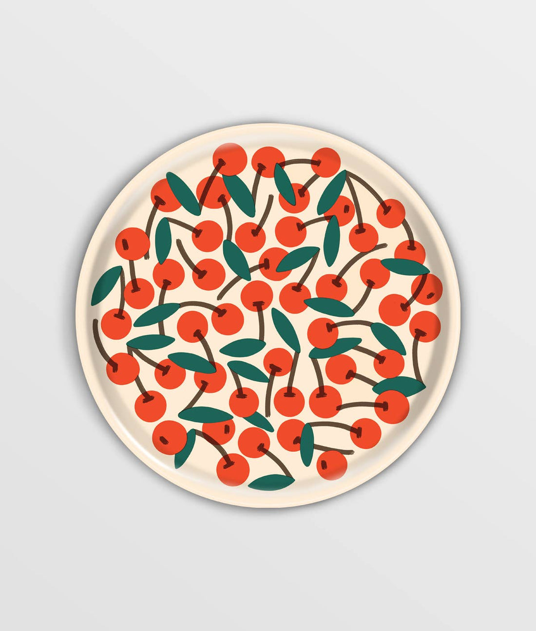 Cherries Round Serving Tray