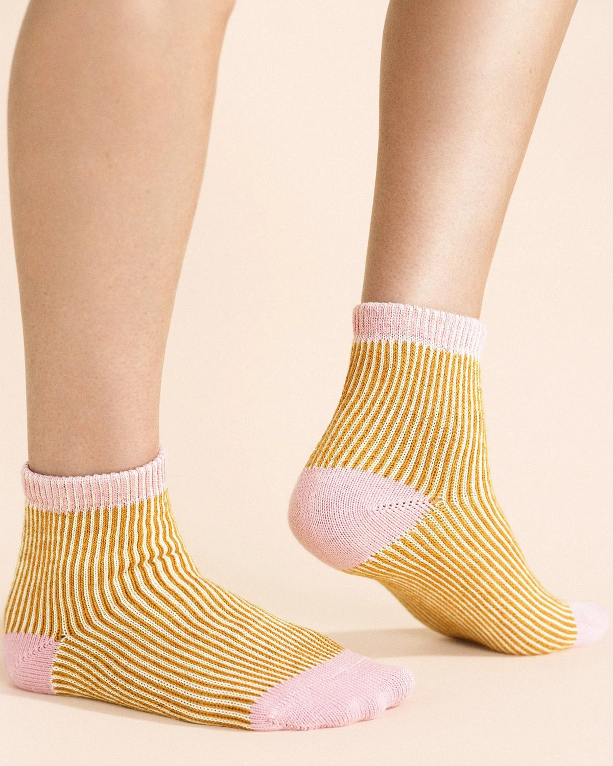 Umbrella Short Crew Sock - Cantalope