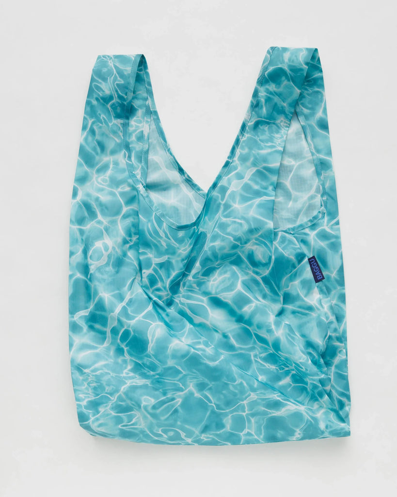 Baggu Reusable Standard Shopping Bag in Mint Pixel Gingham