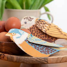 British Bird Paper Ornaments