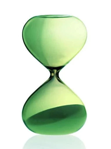 Colored Glass Hourglass - 5 Minute Green