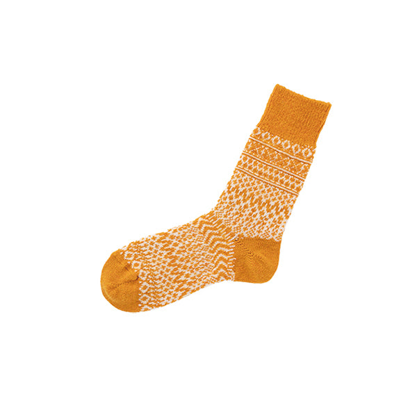 Wool Jacquard Socks - Lantern