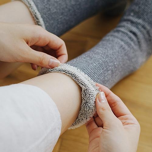 Silk Cotton Lounge Sock - Charcoal