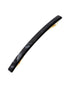 Black long hair barrette on a white background
