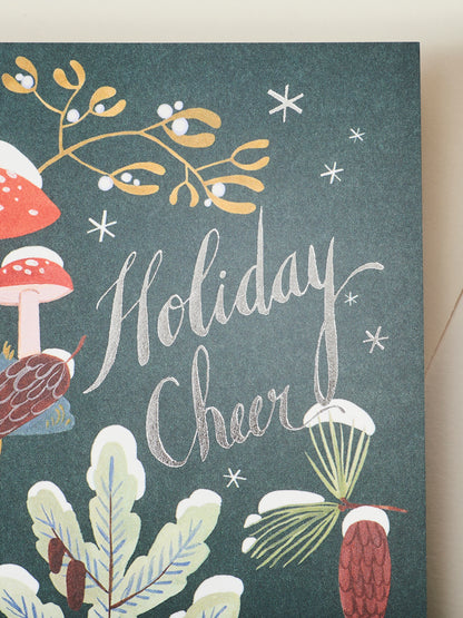 Holiday Cheer Mushrooms Card