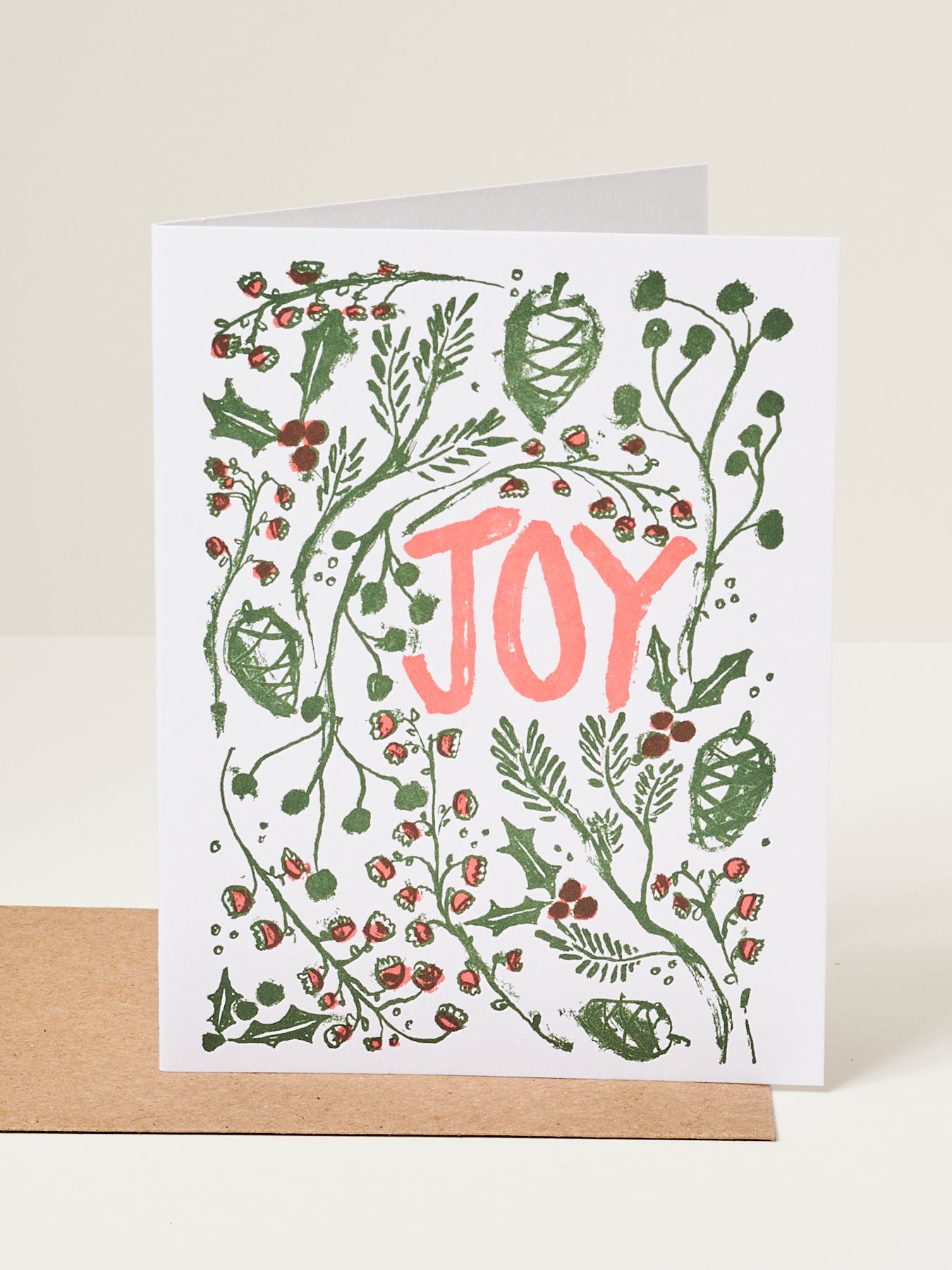 Joy Holiday Floral Card