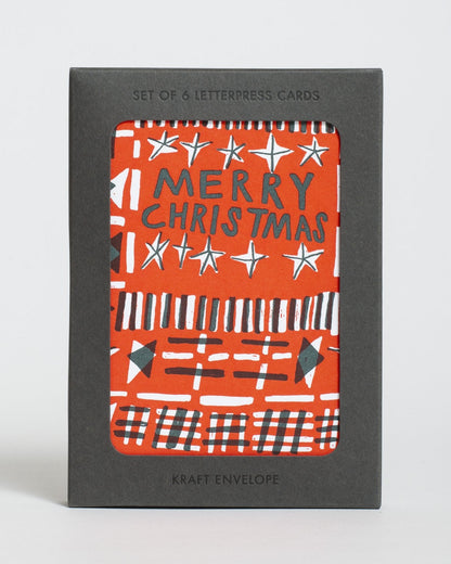 Star Merry Christmas Card Set