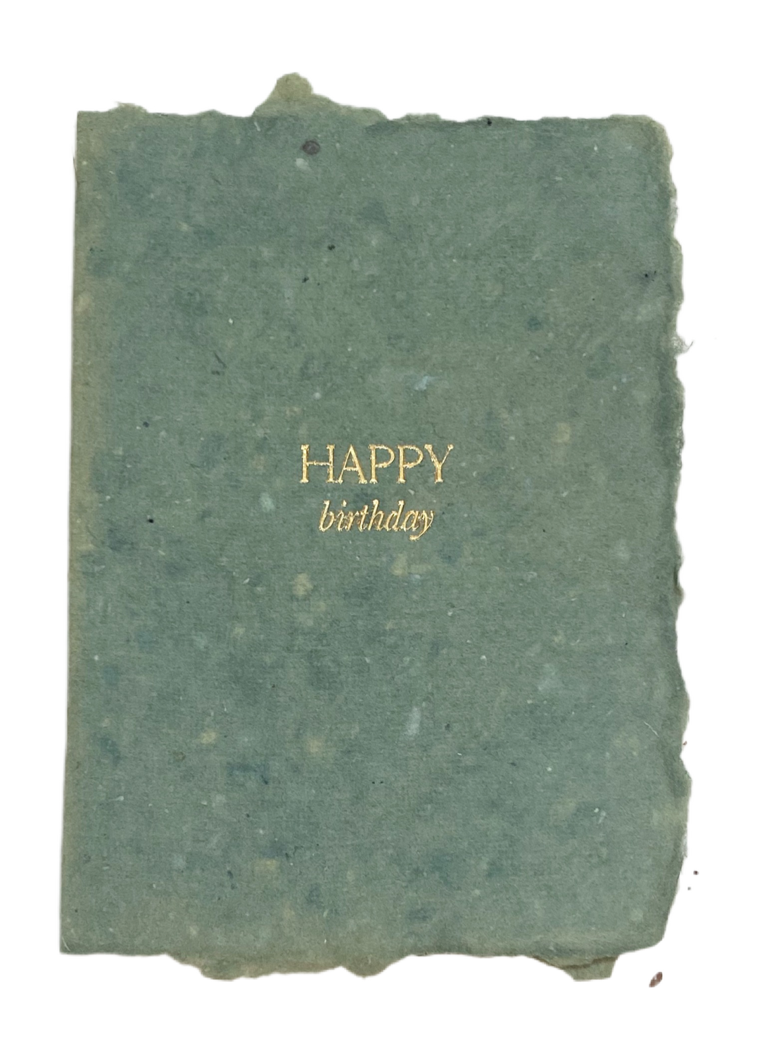 Gold and Green Happy Birthday Card