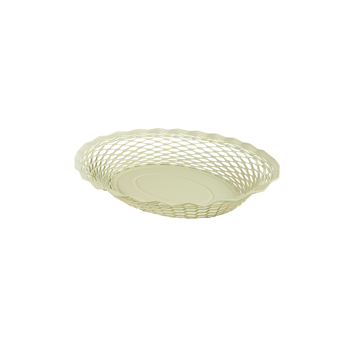 Metal Food Basket: Matte Off White