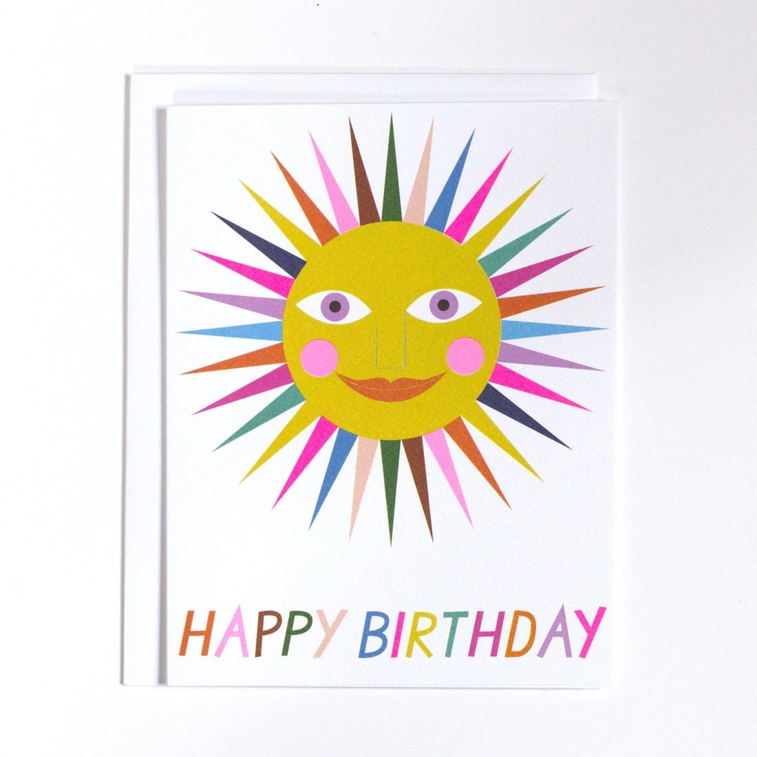 Happy Birthday Rainbow Sun Card