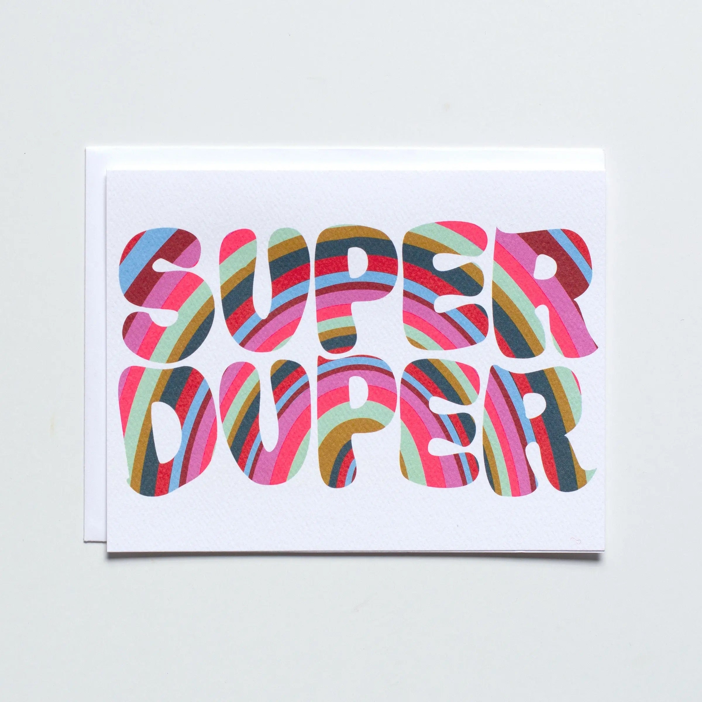 Super Duper Rainbow Note Card